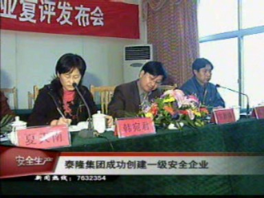 泰隆集團成功創建一級安全企業