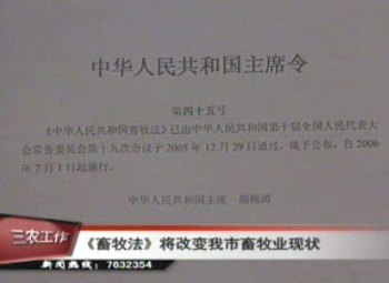 《畜牧法》將改變我市畜牧業現狀