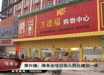 泰興鎮服務業項目投入同比增加一倍