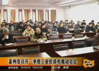 泰州市召開一季度工業經濟電視動員會