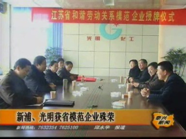 新浦、光明獲省模范企業(yè)殊榮