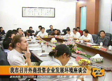 我市召開外商投資企業發展環境座談會