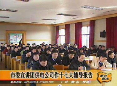 市委宣講團供電公司作十七大輔導(dǎo)報告