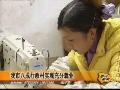 我市八成行政村實現充分就業