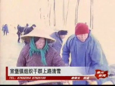 宣堡鎮組織干群上路清雪