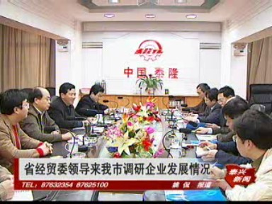 省經貿委領導來我市調研企業發展情況