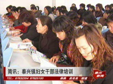 泰興鎮婦女干部法律培訓