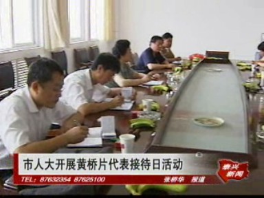 市人大開展黃橋片代表接待日活動
