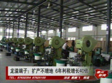 龍溢端子:擴產不增地 6年利稅增長40倍