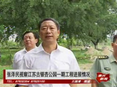 張澤民視察江蘇古銀杏公園一期工程進(jìn)展情況