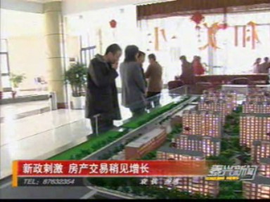 新政刺激 房產交易稍見增長